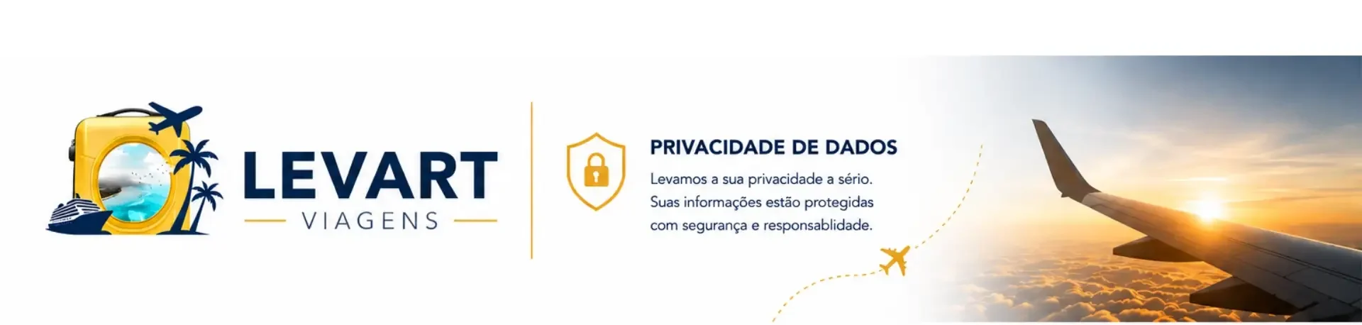 Cabeçalho Privacidade de dados – Levart Viagens e Turismo